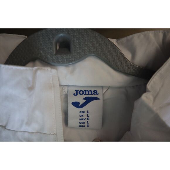 Joma Men's Sz L White Maracaibo Paddle Club '22 Full Zip Windbreaker Jacket - Picture 3 of 9